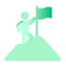 About ownership a person holding a flag on a peak sym 2 1