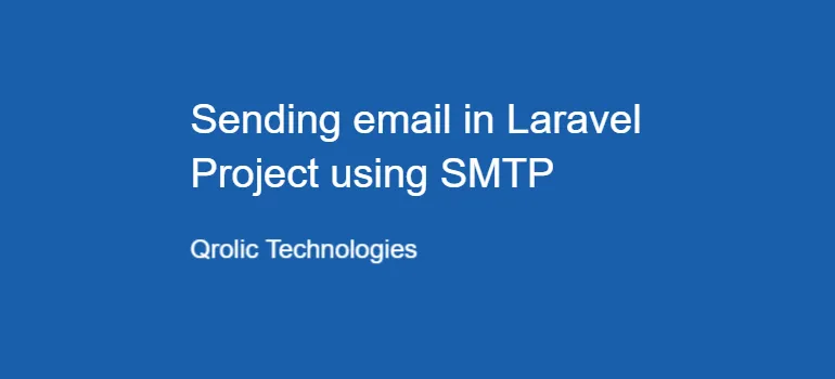 Sending email in Laravel Project using SMTP