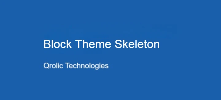Block theme skeleton